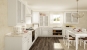 Стильный белый кухонный гарнитур с фасадами из массива черешни - Софрино