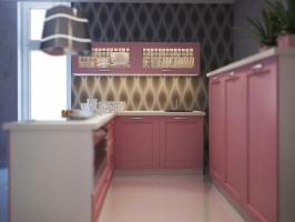 розовая современная кухня некрасовка в каталоге