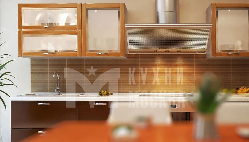 Кухонный гарнитур коричневого цвета в стиле модерн - Шаболовка