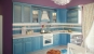 Кухня голубого цвета в класическом стиле сандуны
