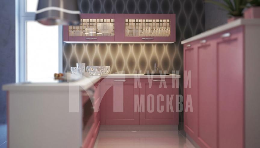 розовая современная кухня некрасовка