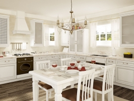 кухонная мебель белого цвета в классическом стиле софрино в каталоге